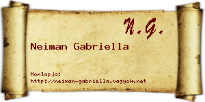 Neiman Gabriella névjegykártya